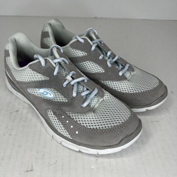 Dr Schoolls Womens Gray Suede Mesh Gel Cushion Sneakers Size 6.5 Walking Shoes - Picture 2 of 10